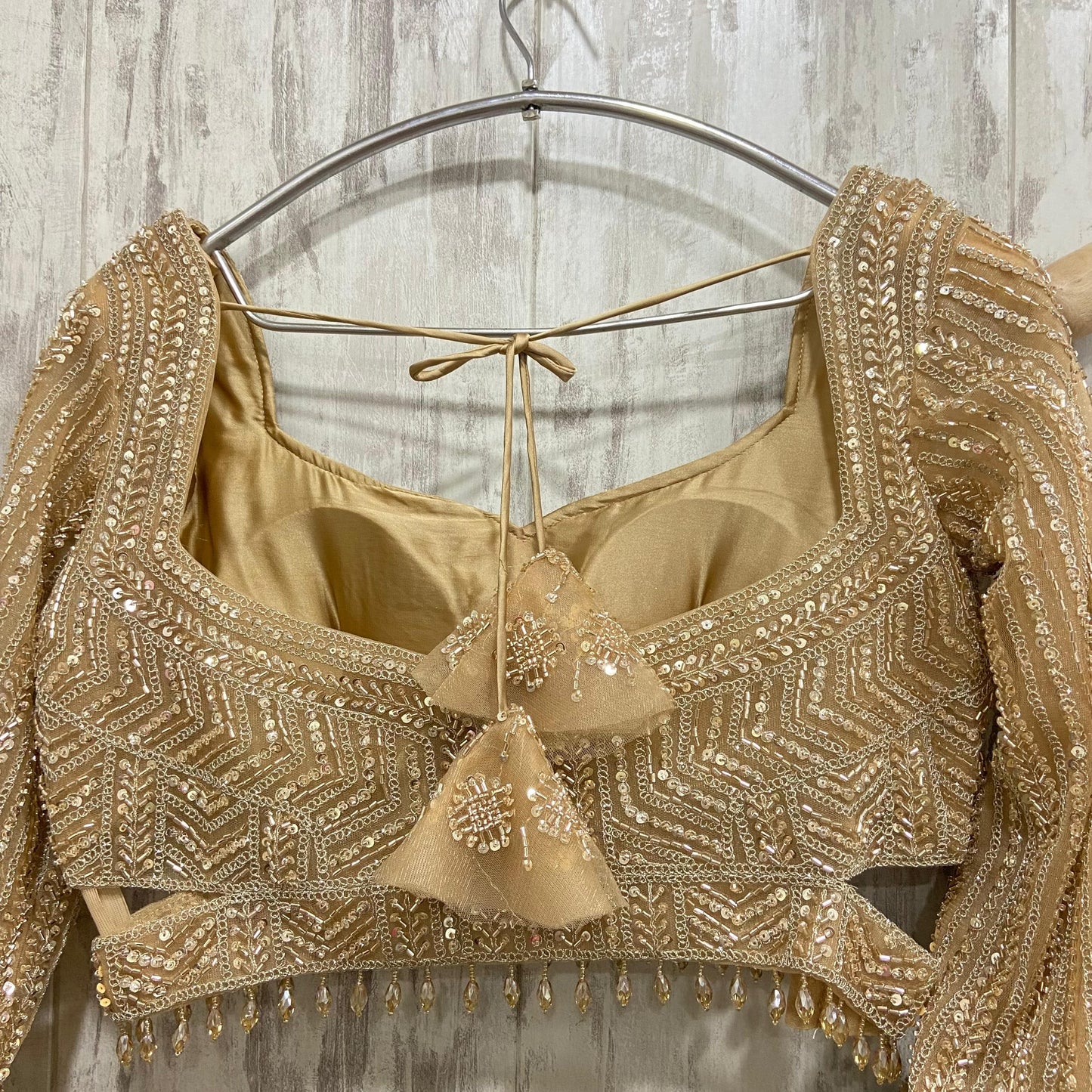 Royal blue crop top Lehenga with Silver Work