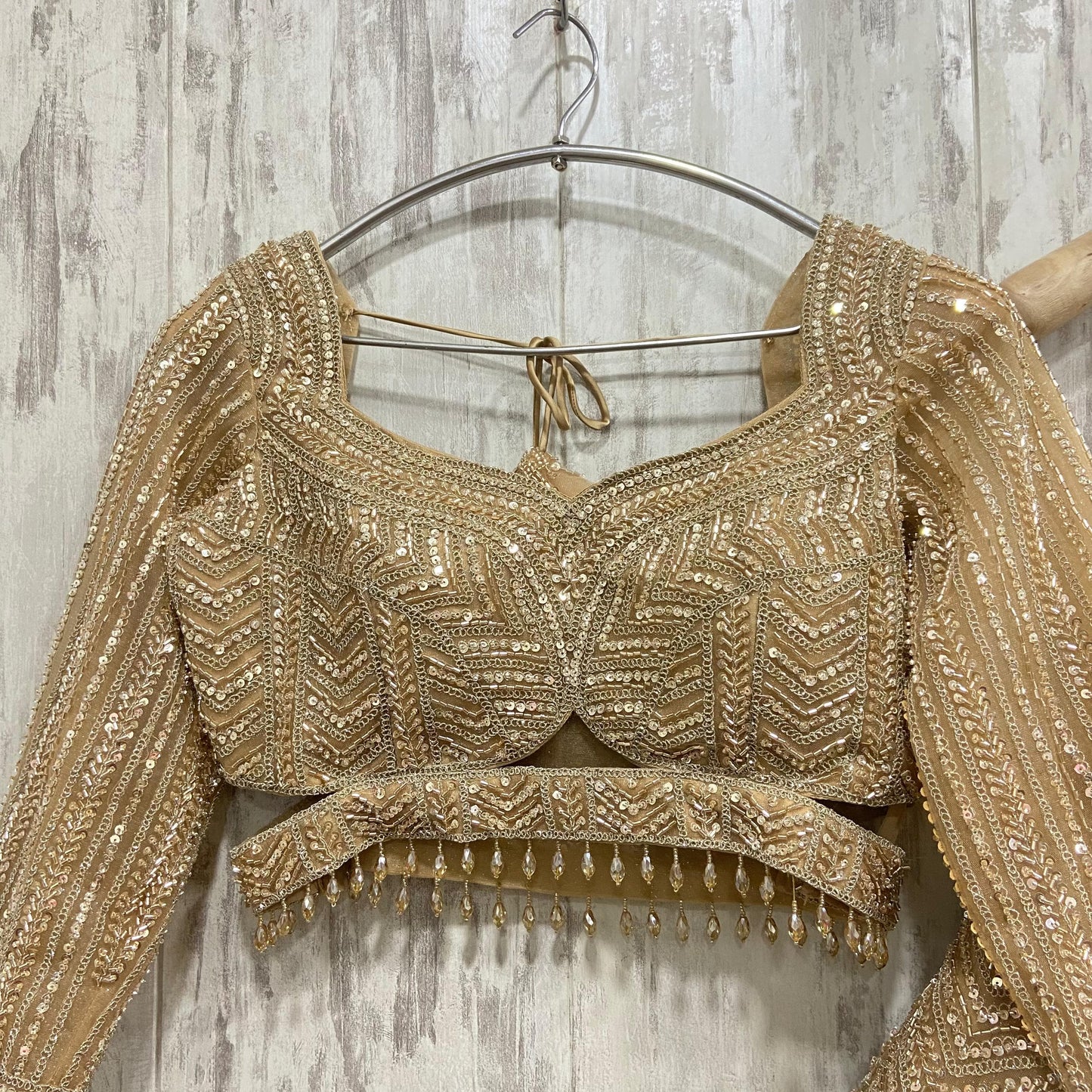 Royal blue crop top Lehenga with Silver Work