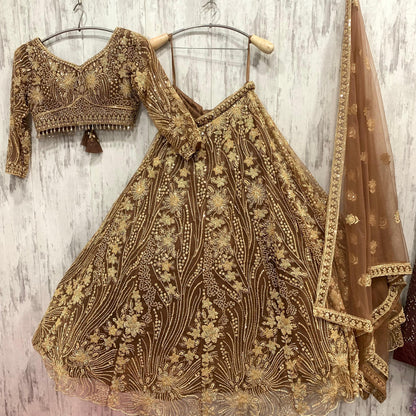 Stunning green viral crop top Lehenga