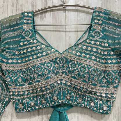 Amazing Orange crop top Lehenga