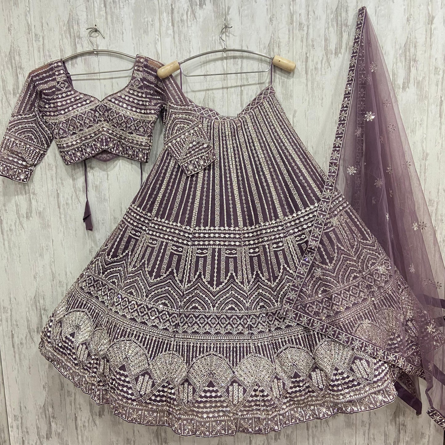 Amazing Orange crop top Lehenga