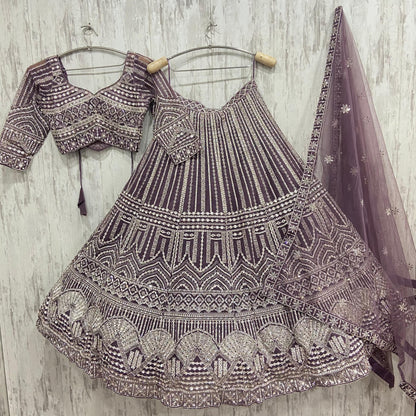 Amazing Orange crop top Lehenga