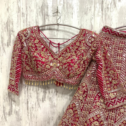 Awesome Hot pink crop top Lehenga