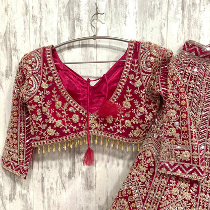 Awesome Hot pink crop top Lehenga