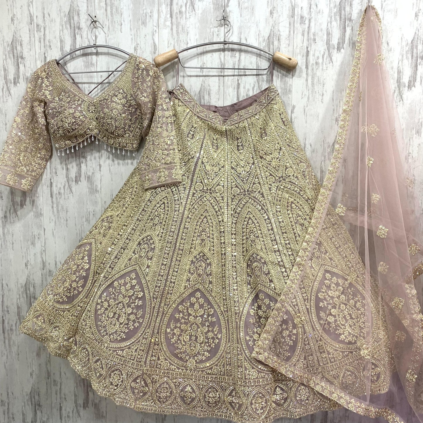 Astonishing viral green crop top Lehenga