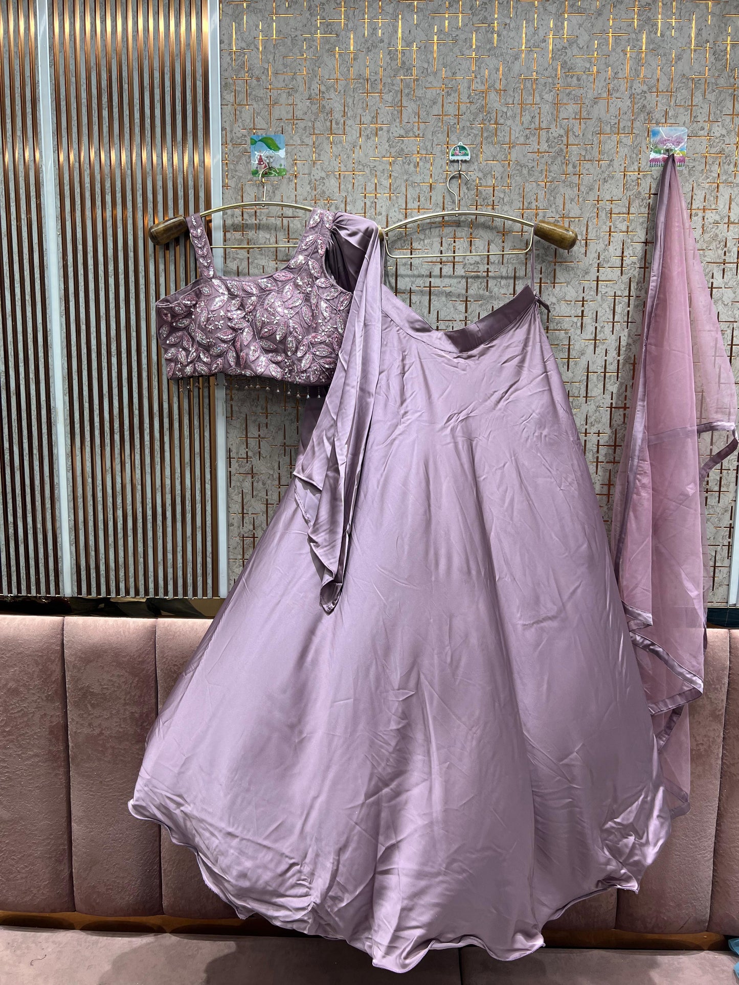 Gorgeous Grey crop top Lehenga