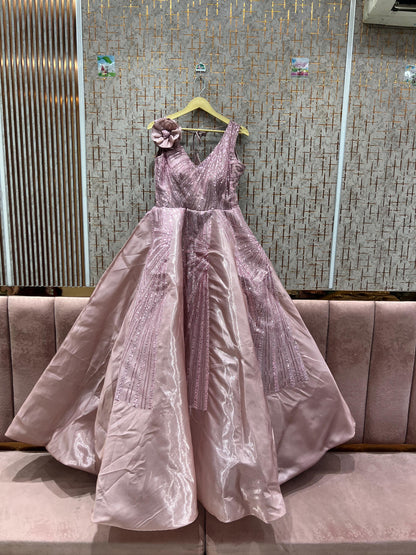 Fabulous peach golden gown
