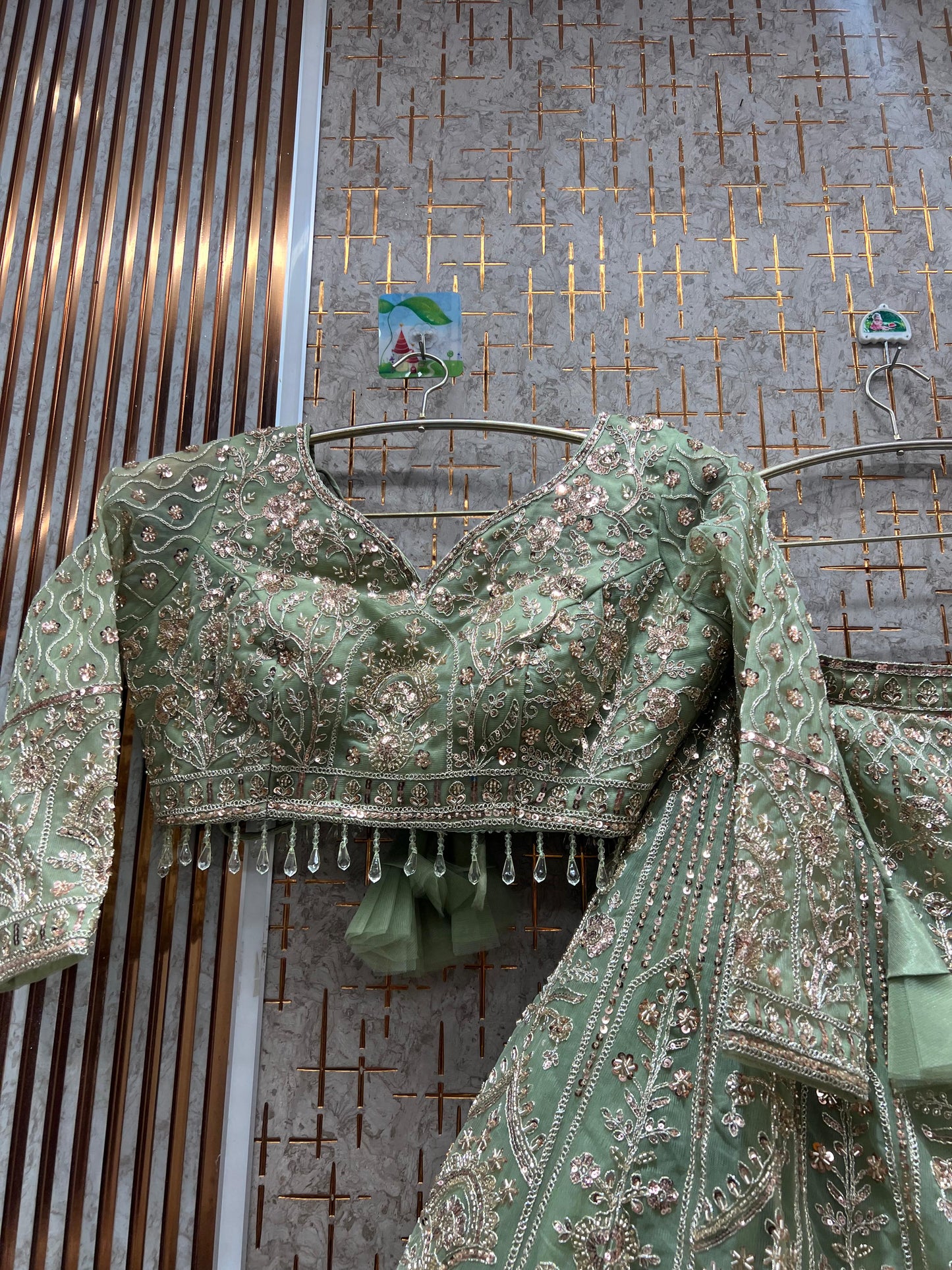 Khoobsurat Lavender crop top Lehenga