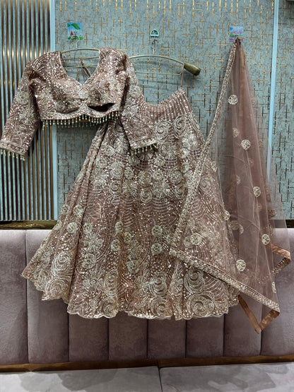 Awesome purple lavender lilac crop top Lehenga