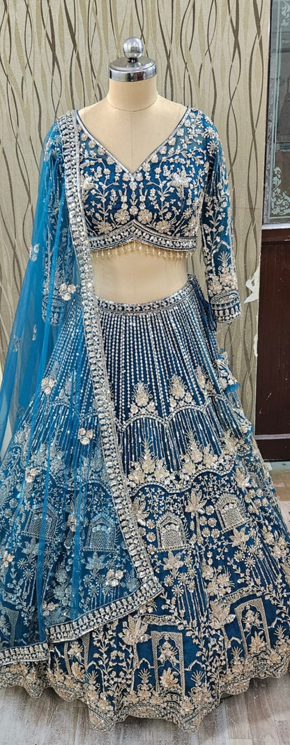 Designer Red crop top Lehenga Happy Customer