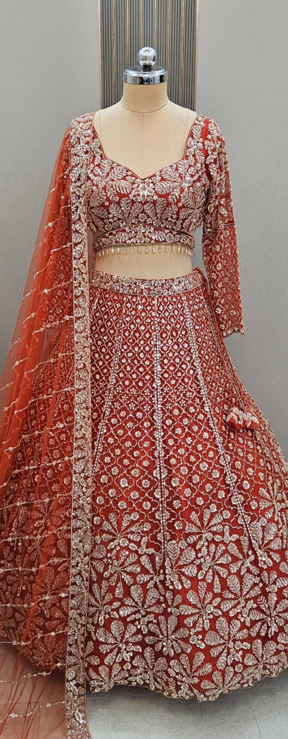 Pretty Purple Floral Lehenga Happy Customer