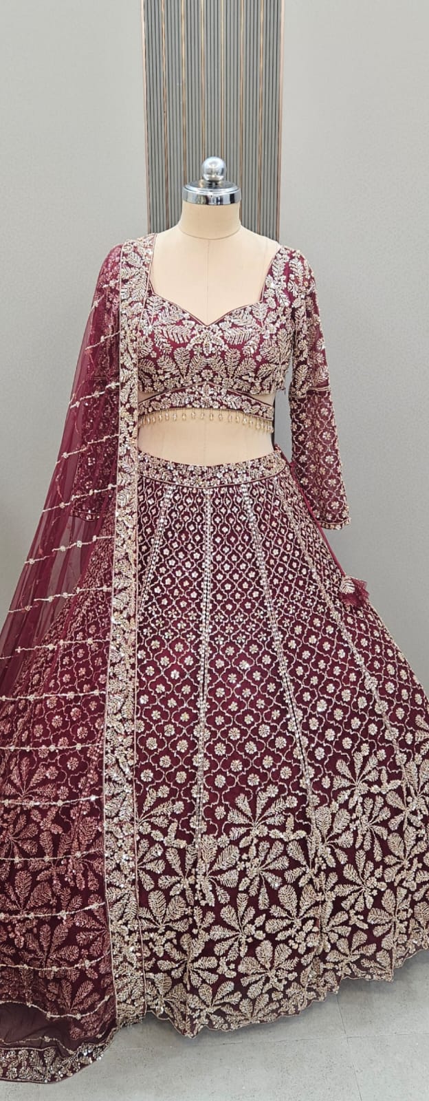 Pretty Purple Floral Lehenga Happy Customer