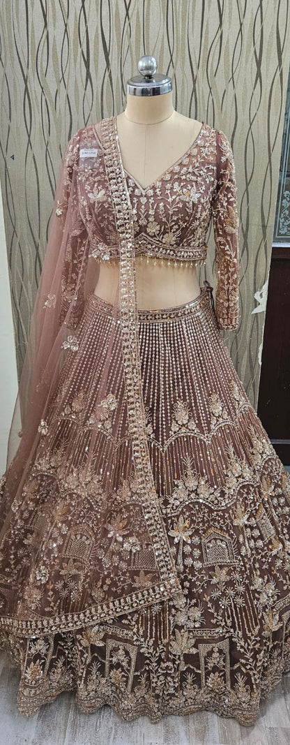 Designer Red crop top Lehenga Happy Customer