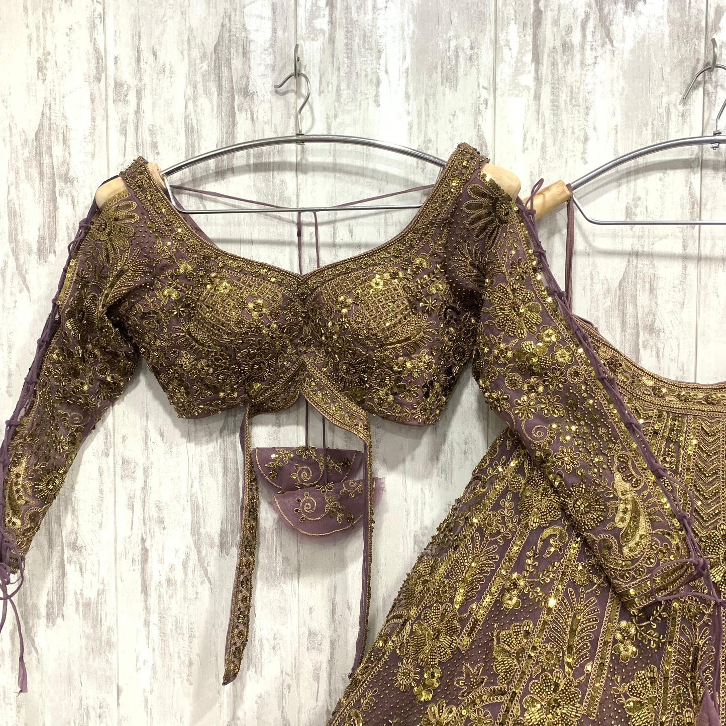 Awesome green crop top Lehenga