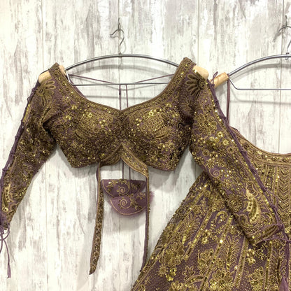 Awesome green crop top Lehenga