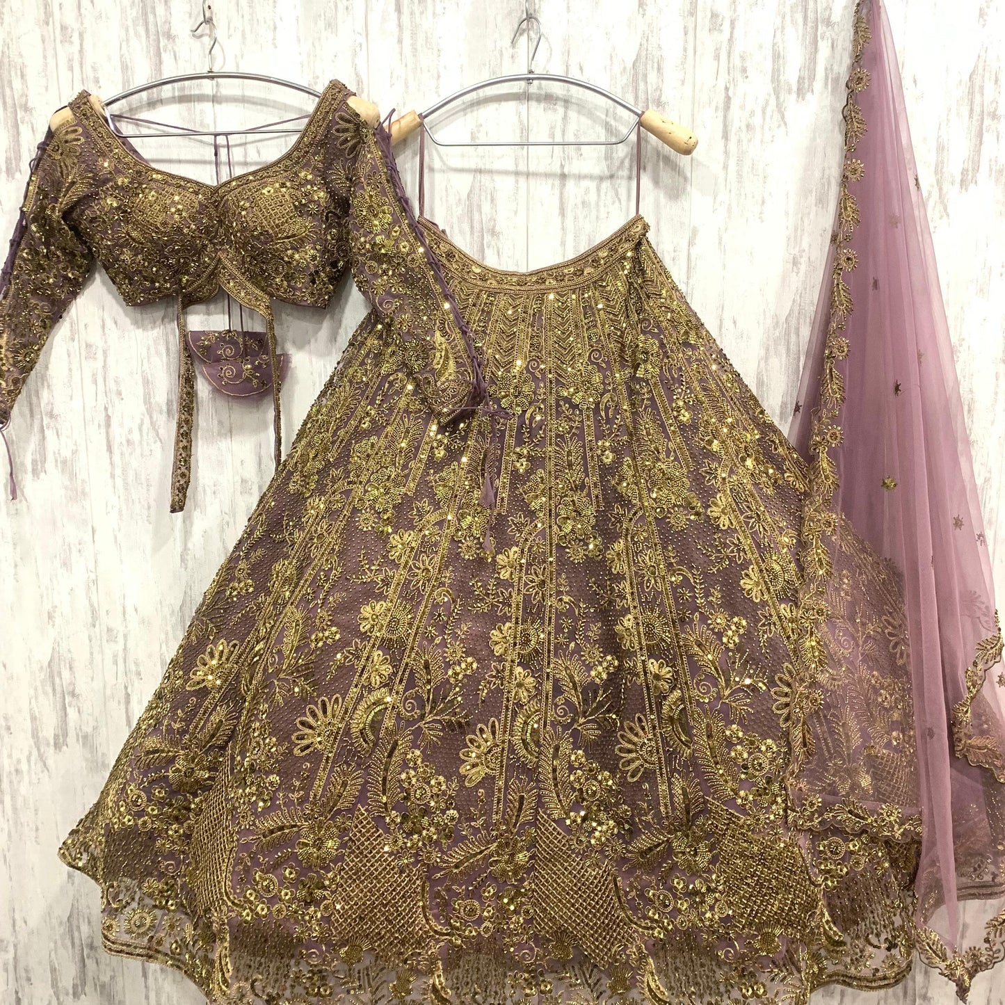 Awesome green crop top Lehenga