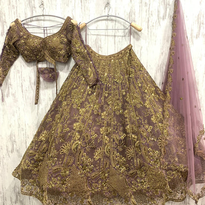 Awesome green crop top Lehenga