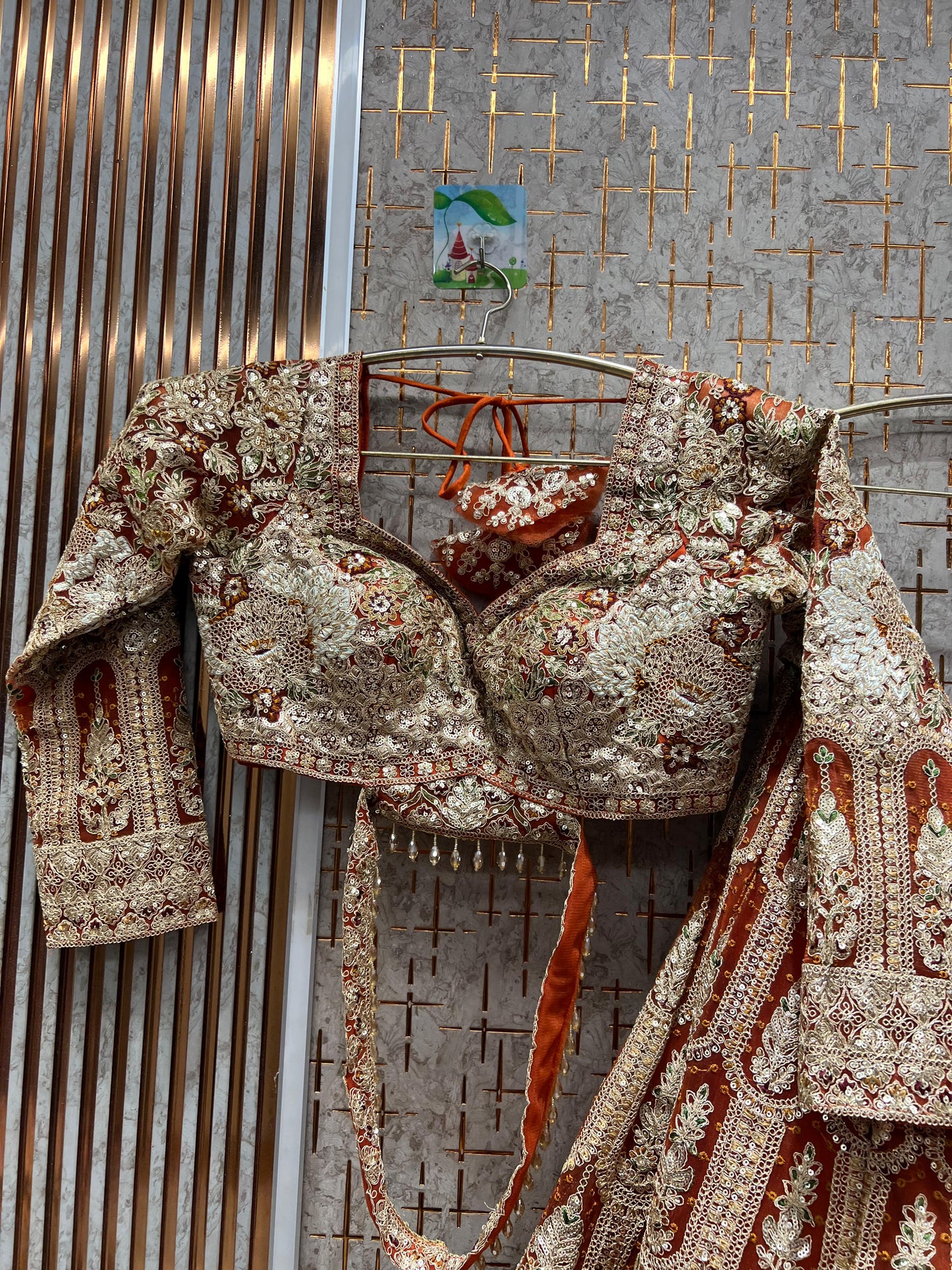 Gorgeous yellow haldi mehendi crop top Lehenga