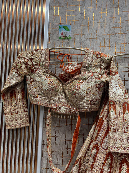 Gorgeous yellow haldi mehendi crop top Lehenga