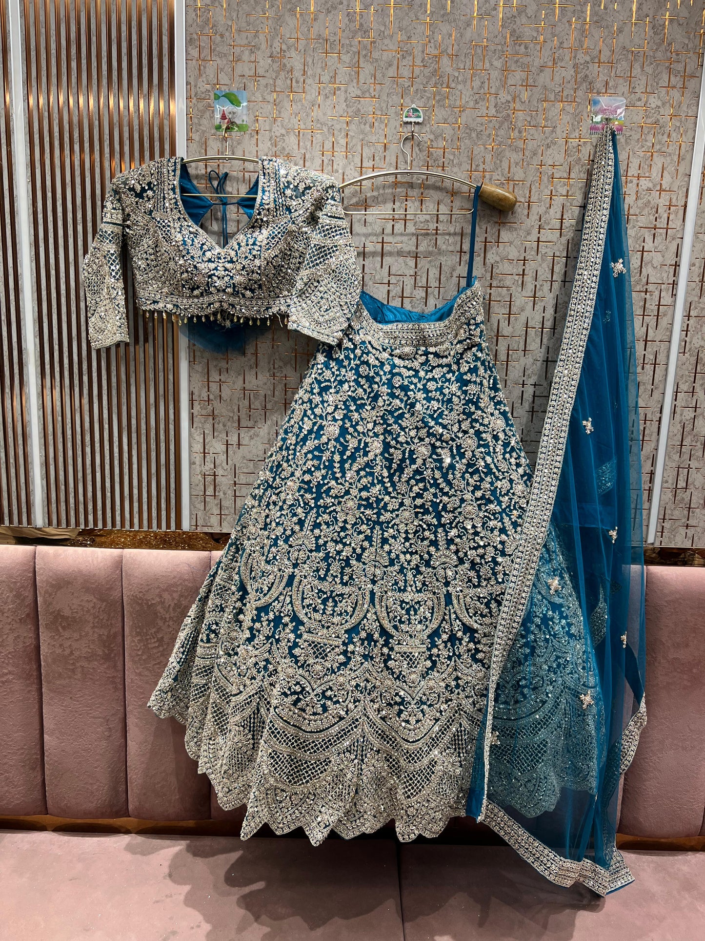 Eye catching yellow haldi mehendi crop top Lehenga