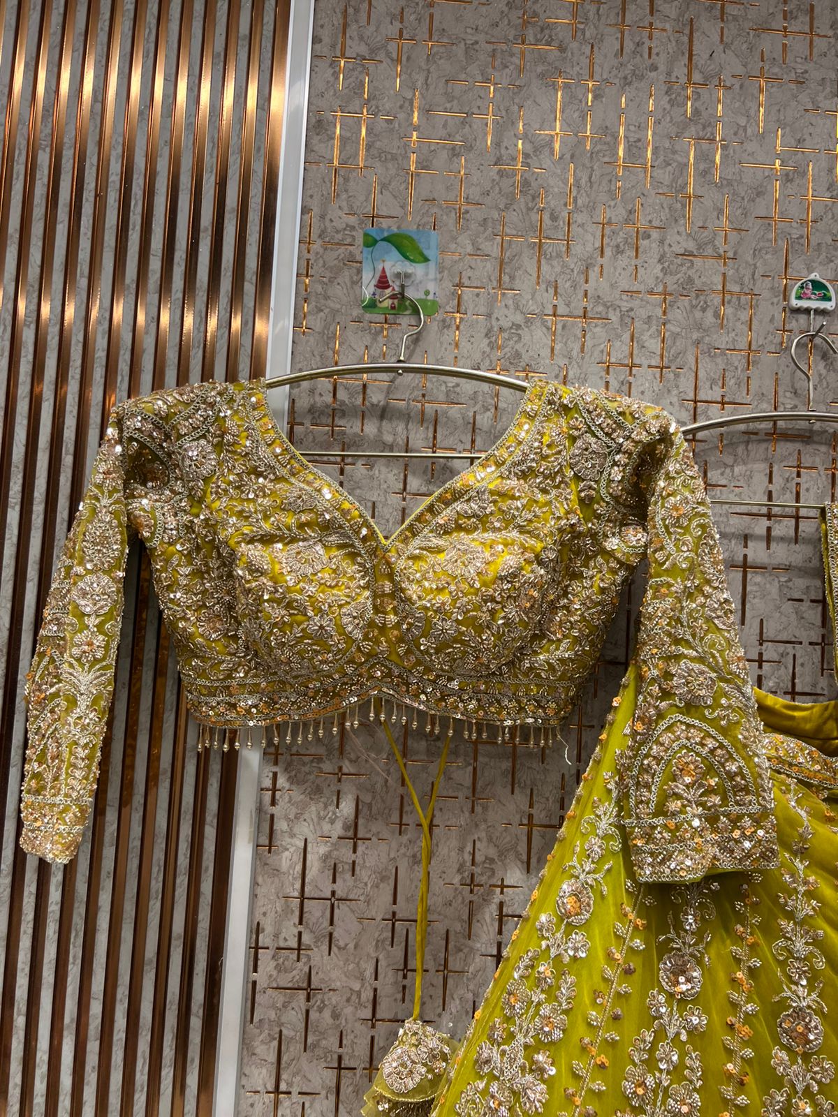 Designer red pink Crop top Lehenga