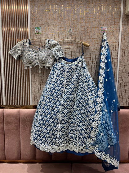 Haldi Yellow crop top Lehenga