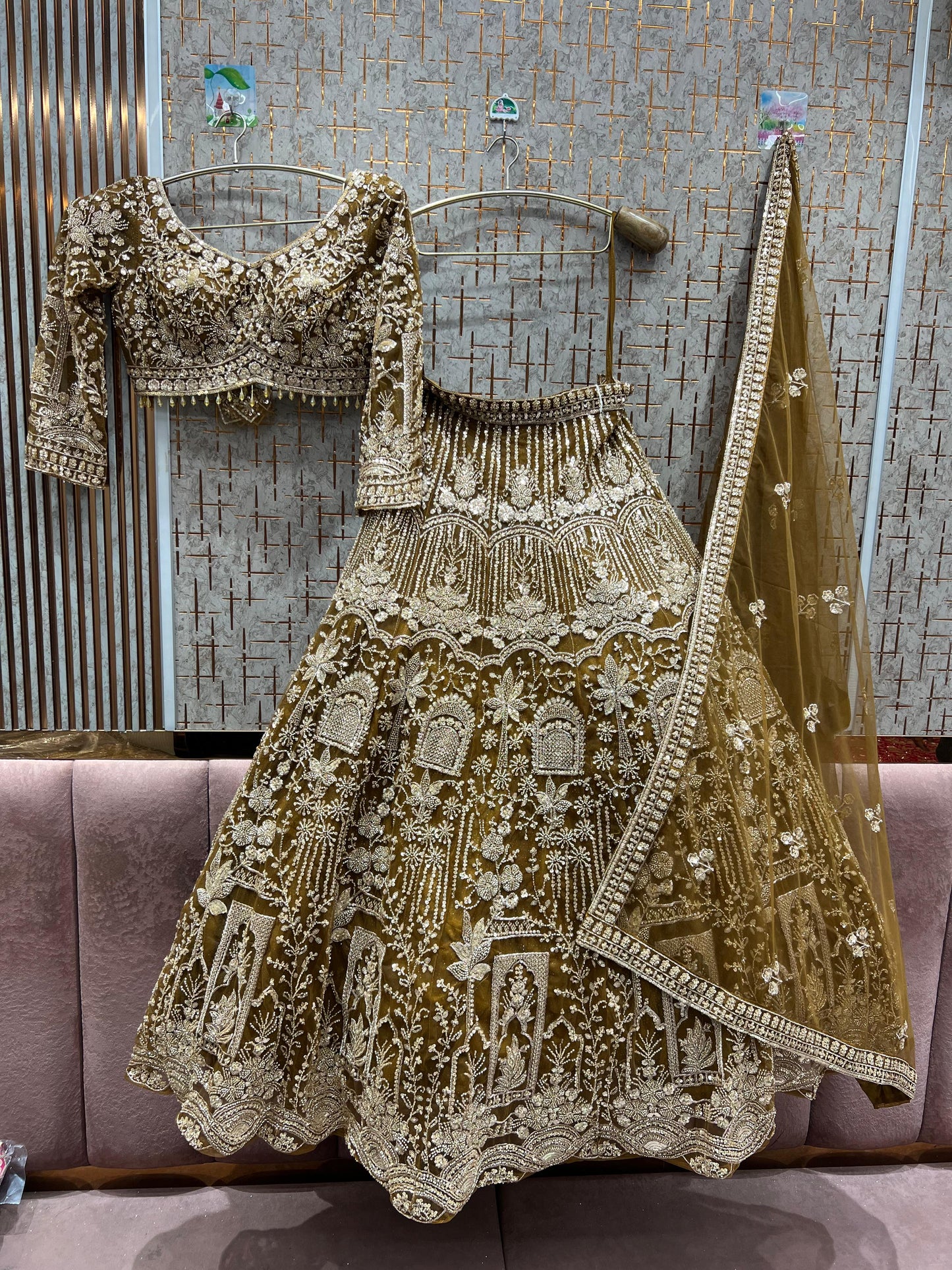 Designer Red crop top Lehenga Happy Customer