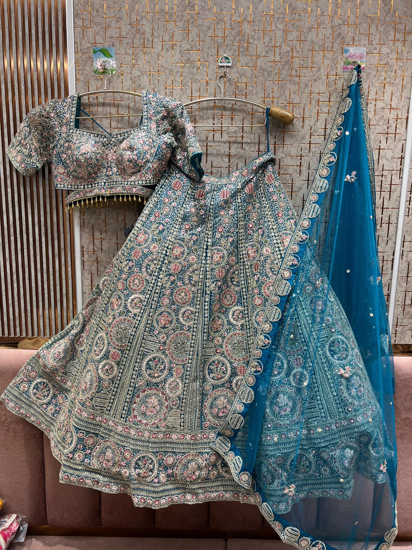 Circle mustard yellow haldi mehendi crop top Lehenga