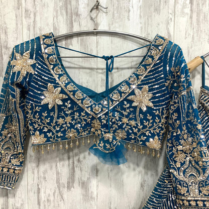 Something different Brown rust crop top Lehenga 16 kali