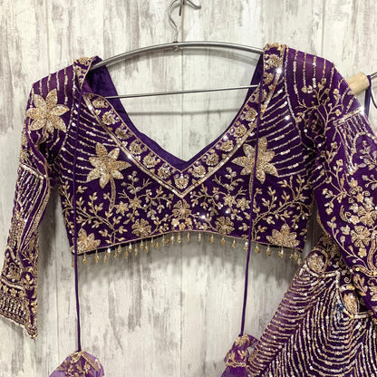 Something different Brown rust crop top Lehenga 16 kali