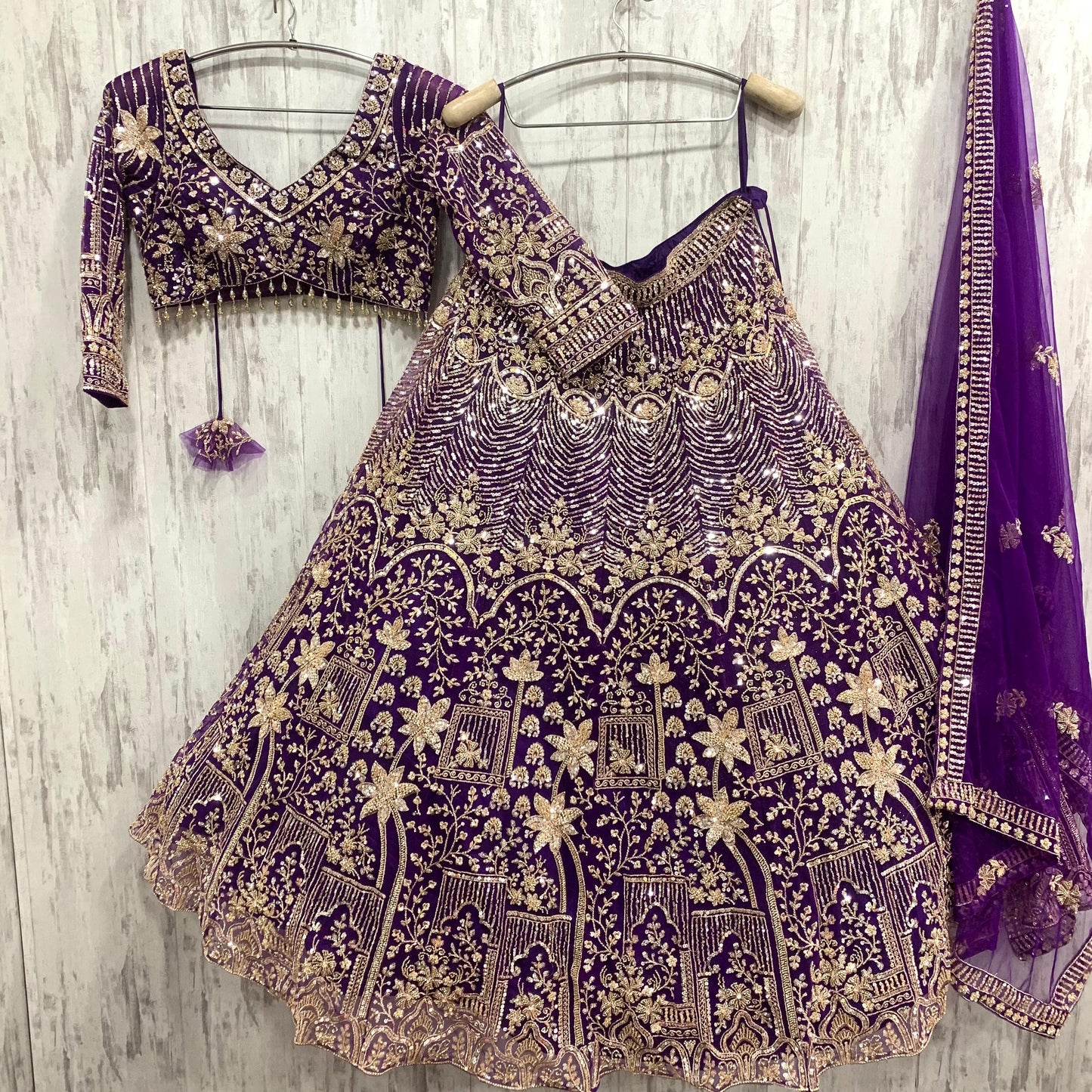 Something different Brown rust crop top Lehenga 16 kali