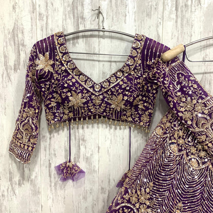 Something different Brown rust crop top Lehenga 16 kali