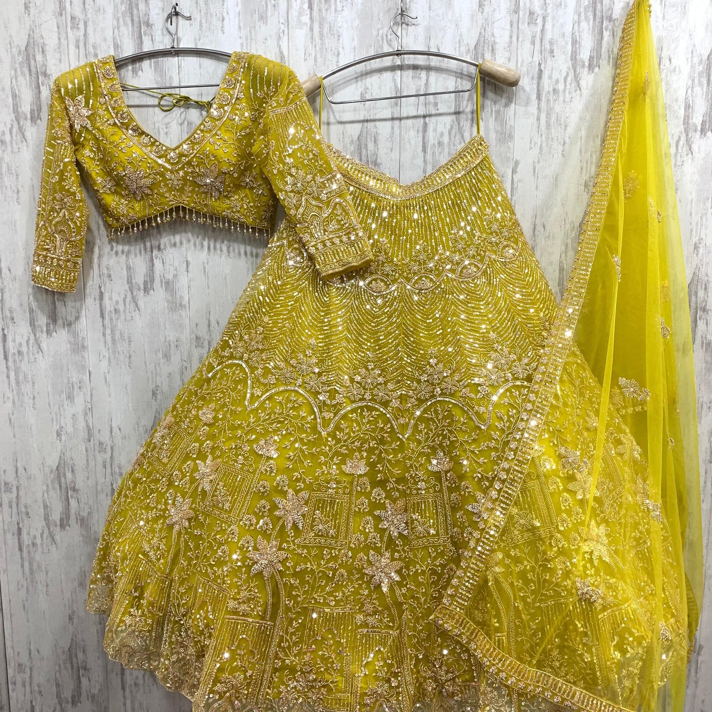 Something different Brown rust crop top Lehenga 16 kali