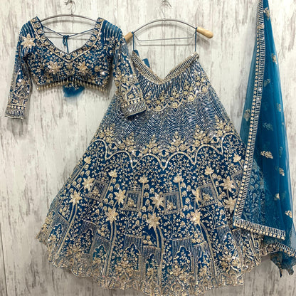 Something different Brown rust crop top Lehenga 16 kali