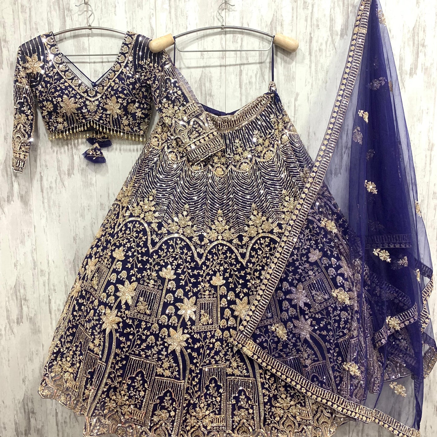 Something different Brown rust crop top Lehenga 16 kali