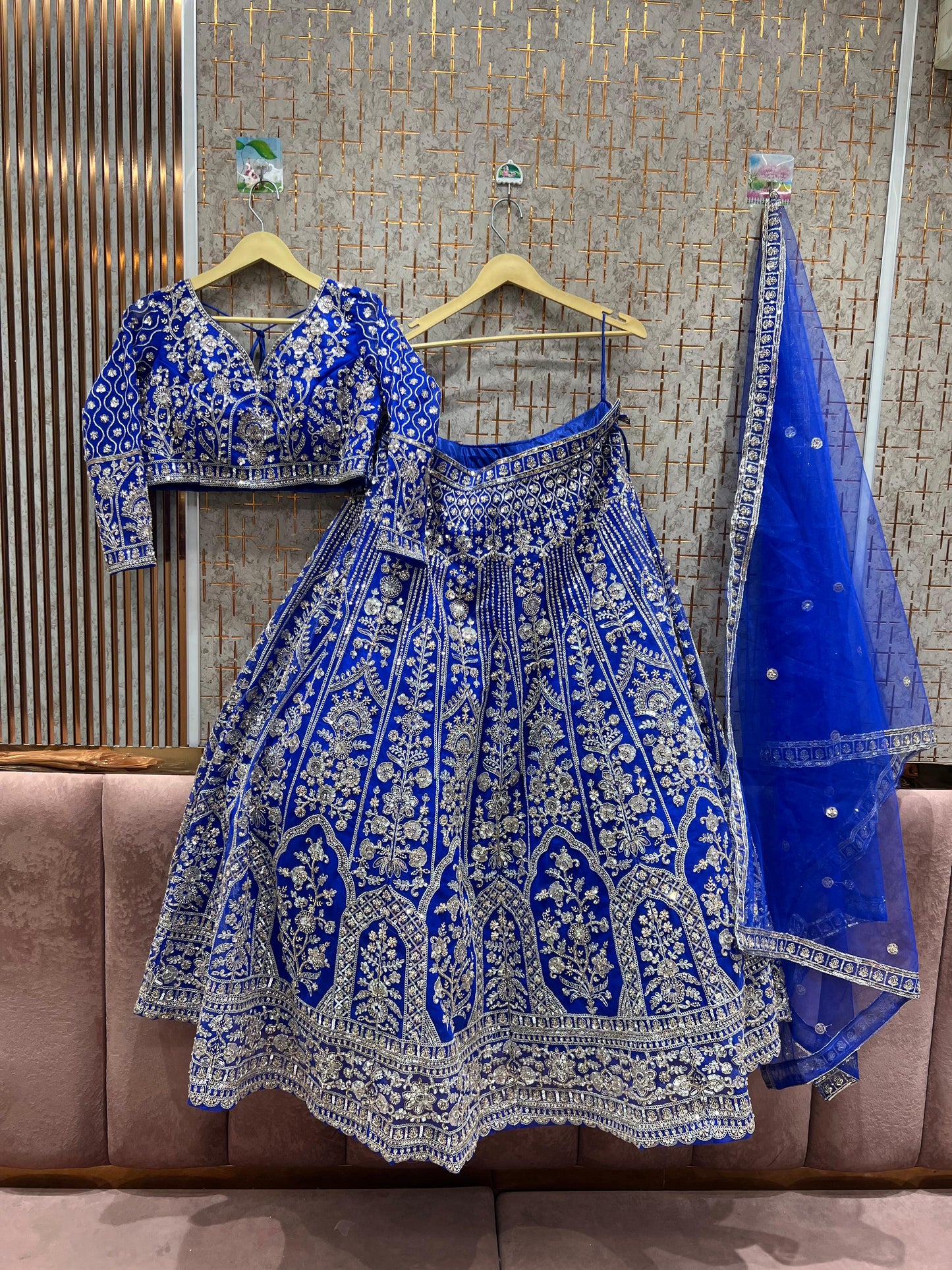 Beautiful yellow crop top Lehenga