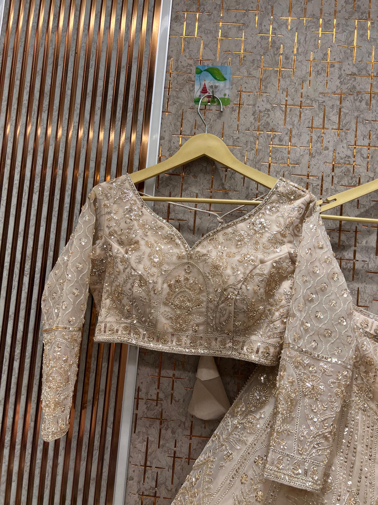 Beautiful yellow crop top Lehenga