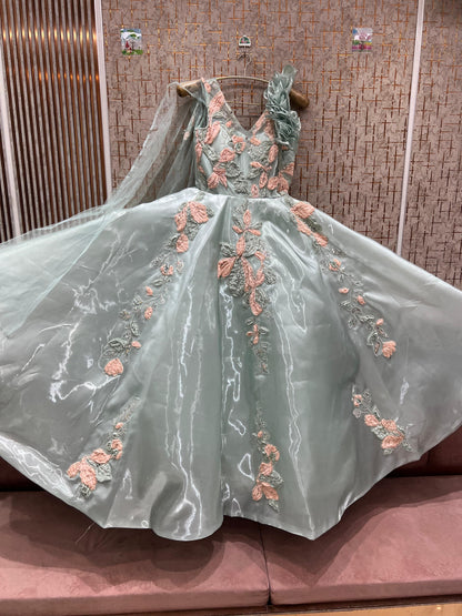 Awesome sky blue gown