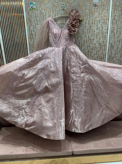 Astonishing Sky blue grey gown