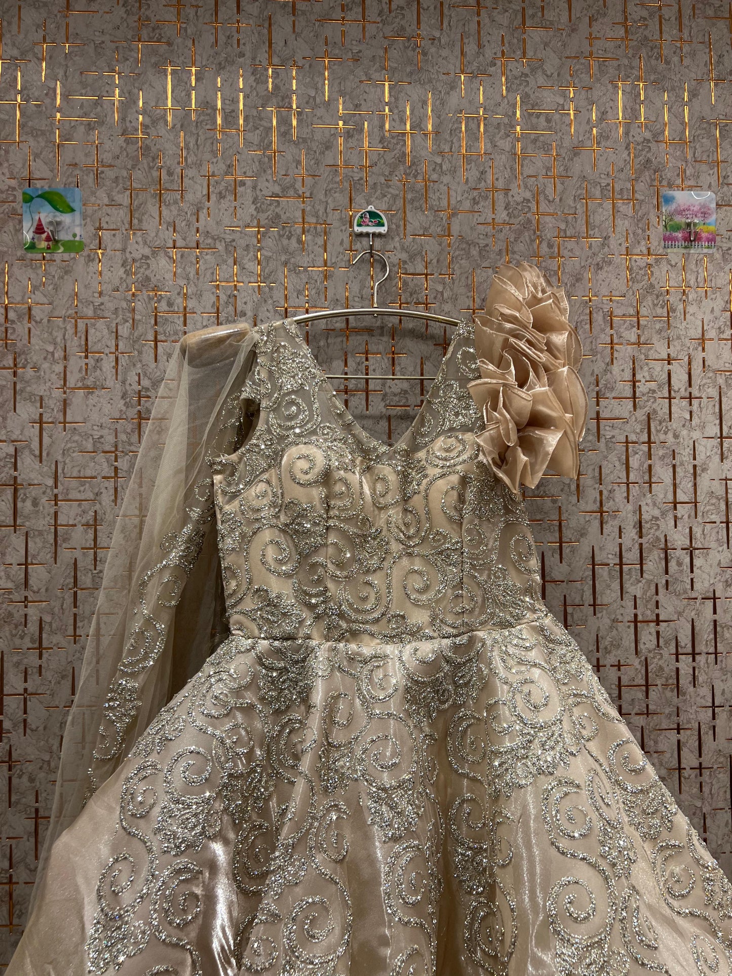 Astonishing Sky blue grey gown