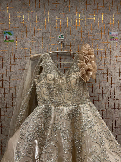 Astonishing Sky blue grey gown