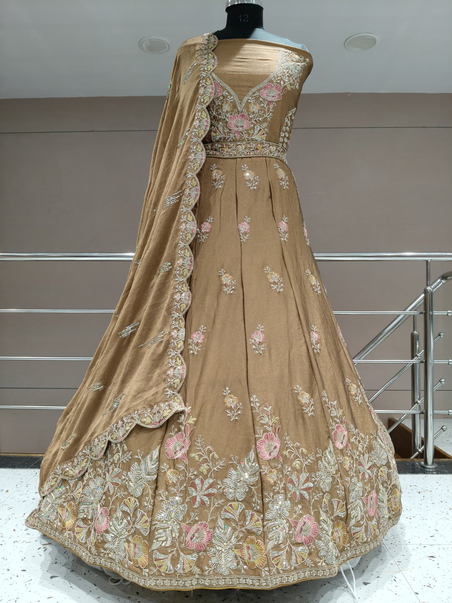 Awesome Sky blue Floral Lehenga