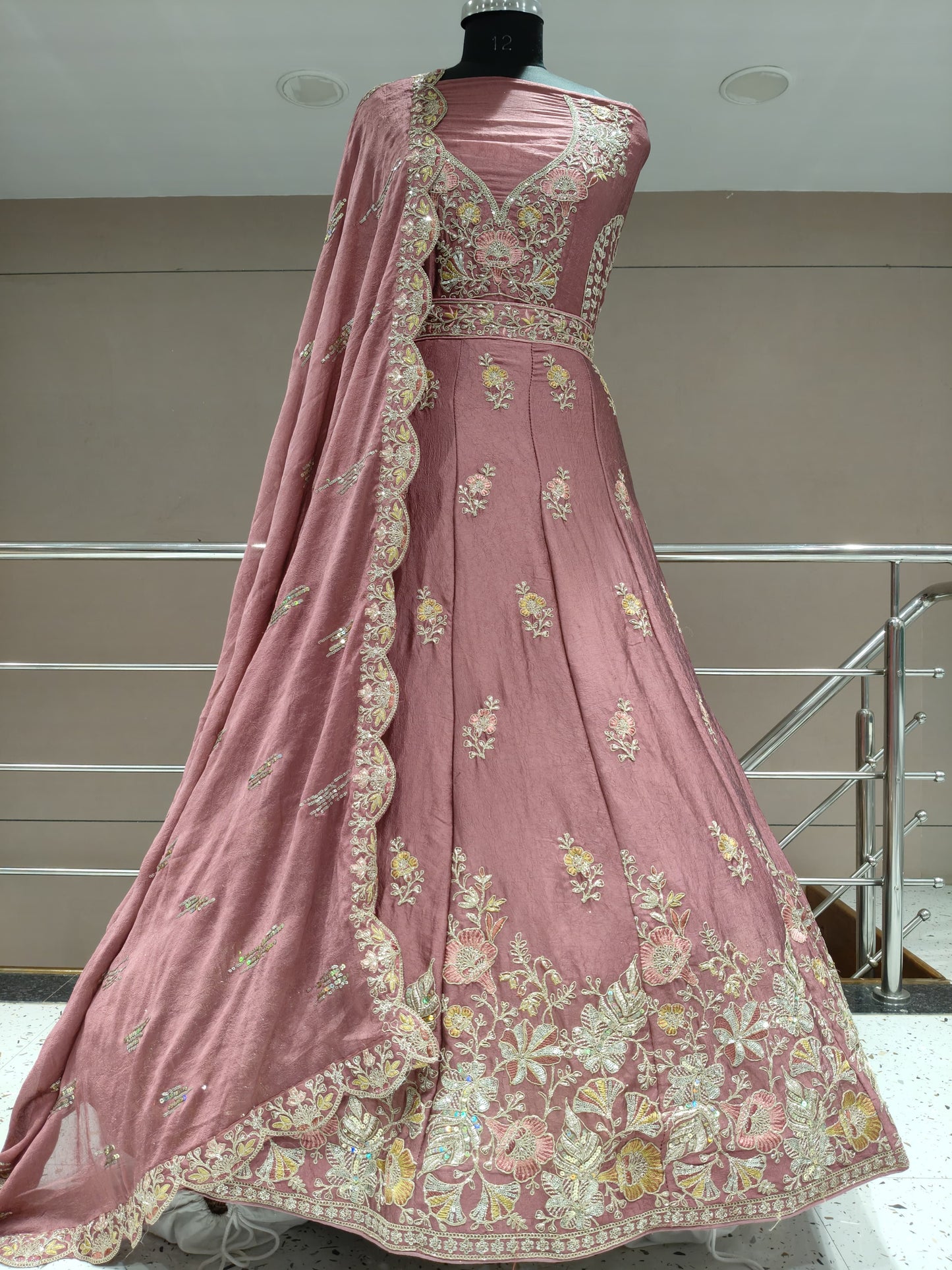 Awesome Sky blue Floral Lehenga