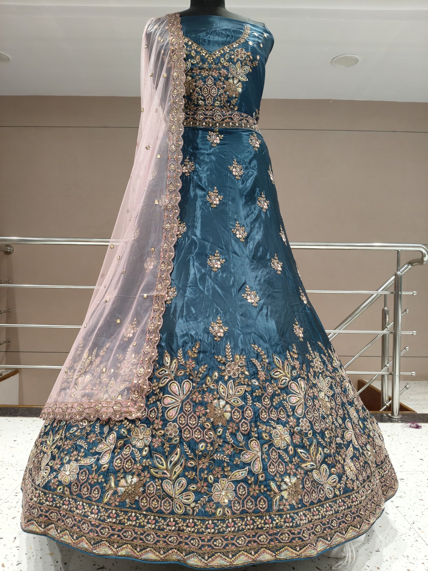 Beautiful light sky blue Lehenga