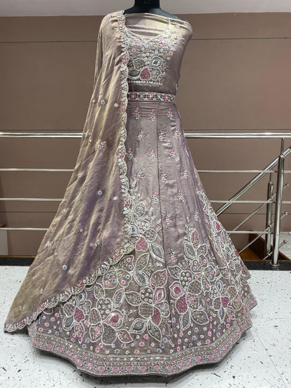 Stunning grey Floral Lehenga