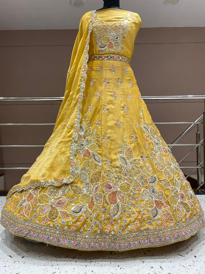 Stunning grey Floral Lehenga