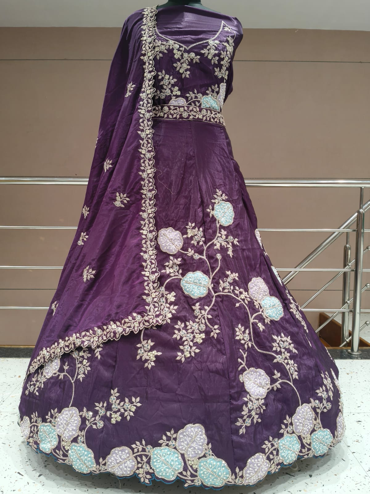 Fabulous yellow Flower print Lehenga