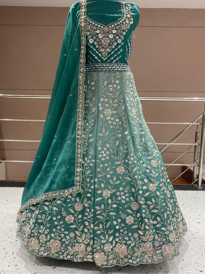 Good looking green Lehenga
