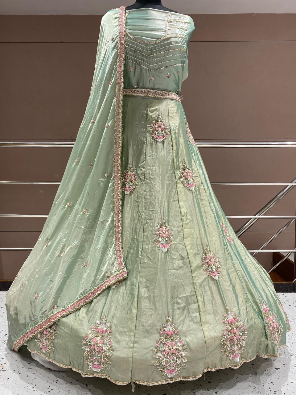 Gorgeous pista green Lehenga