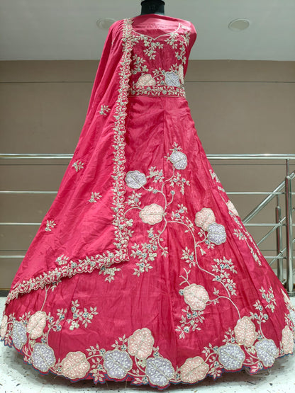 Fabulous yellow Flower print Lehenga